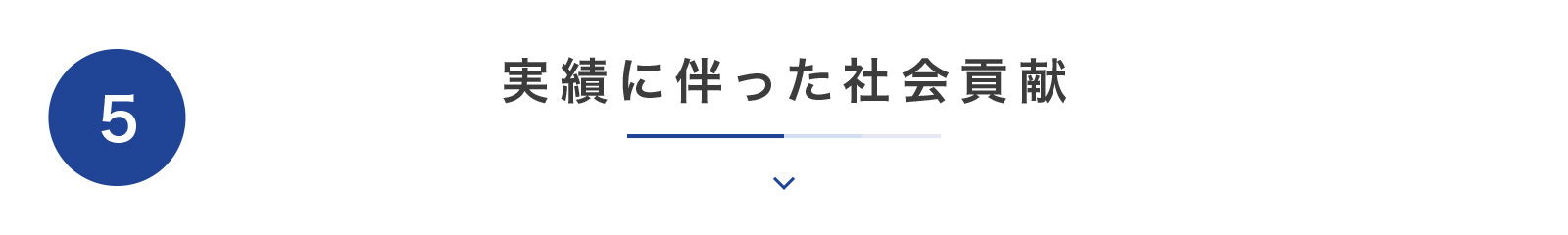 実績に伴った社会貢献